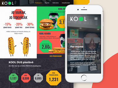 KOOL Latvija landing page adaptive branding css experiment interactive javascript web