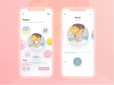 Social Music App album app chili ios iphone iphonex music player sketch social music app ui ux