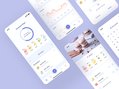 FoodyLife's App Redesign Concept android app app design calories calories tracking clean dish food food app food tracker interface ios meal meal planner meals mobile mobile app mobile ui review tabbar
