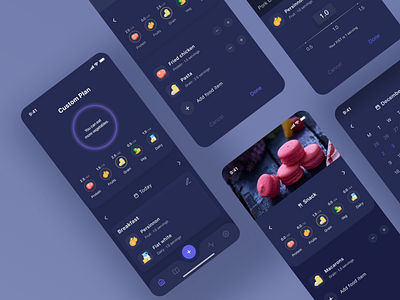 FoodyLife's App Dark Redesign Concept analytics android article branding clean concept design dark theme dark ui ios iphone meal planner medium mobile redesign uiux usability usability analysis user experience