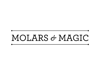 Molars & Magic branding logo tooth fairy vector