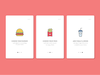 Onboarding daily daily ui fast food onboarding tuto tutorial ui