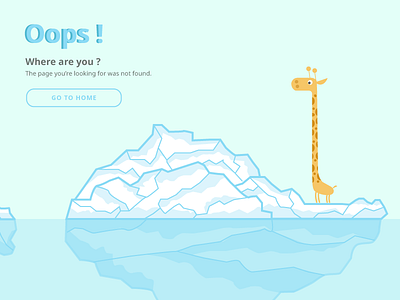 404 page 404 404 page daily daily ui error iceberg illustration oops ui