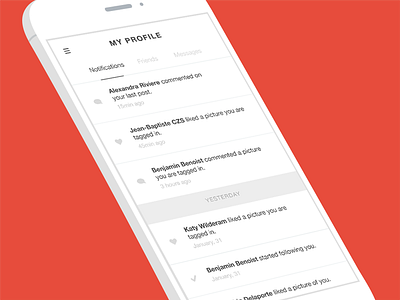 Activity feed activities activity feed daily daily ui mobile notifications profile ui