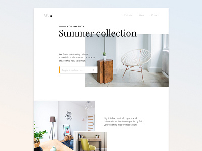 Coming soon landing page collection coming coming soon daily ui deco decoration furniture landing minimalist soon