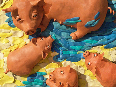 pigs animals pigs plasticine
