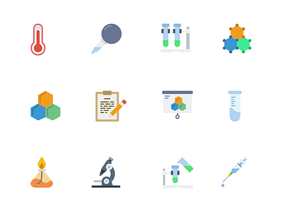 Science Icons chemistry icons lab laboratory research science technology