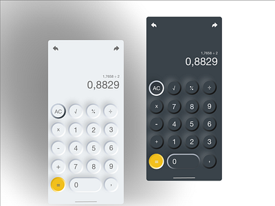 Calculator UI Design Daily UI Challenge #4 button calculator graphic design morphism ui