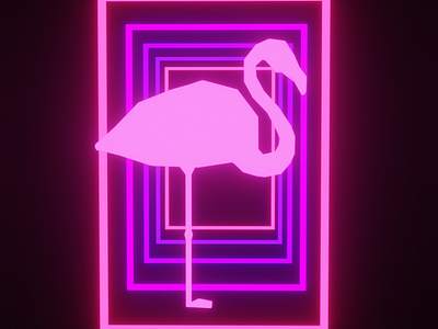 flamingo framed