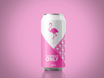 Flamingo Soda flamingo mockup photoshop pink soda