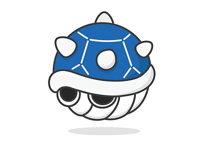 Blue Shell blue nintendo round mario series shell