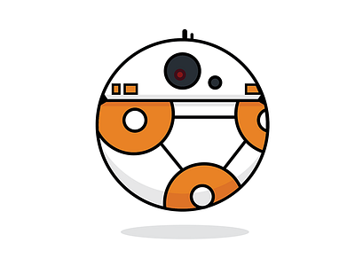 Round BB-8 robot roll round star wars