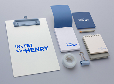Invest with Henry Logo Mockups branding canva creative design graphic design idea illustration logo logo design logomarketing mockups ui