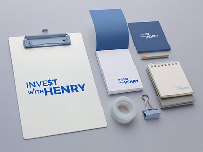 Invest with Henry Logo Mockups