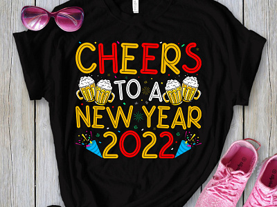 Happy New Year 2022 T-Shirt Design branding bulk t shirt design graphic design graphic t shirt illustration logo march design pod business retro design t shirt design t shirts typography typography t shirt vector design vintage design