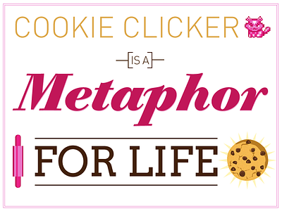 Cookie Clicker cookie illustration typography