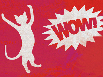 It's missing the wow factor cat illustration texture wow