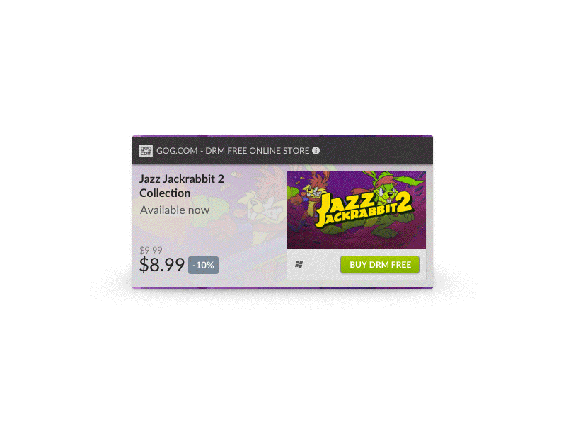 GOG.com Widget gog widget gog.com widget drm-free ecommerce widget gog.com gog
