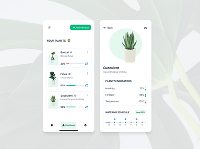 Plant monitoring app dailyui design figma ui