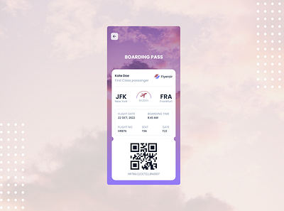 Boarding Pass dailyui design figma ui