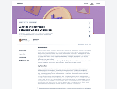 Blog post blog dailyui design figma ui