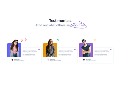 Testimonials dailyui design figma testimonials ui