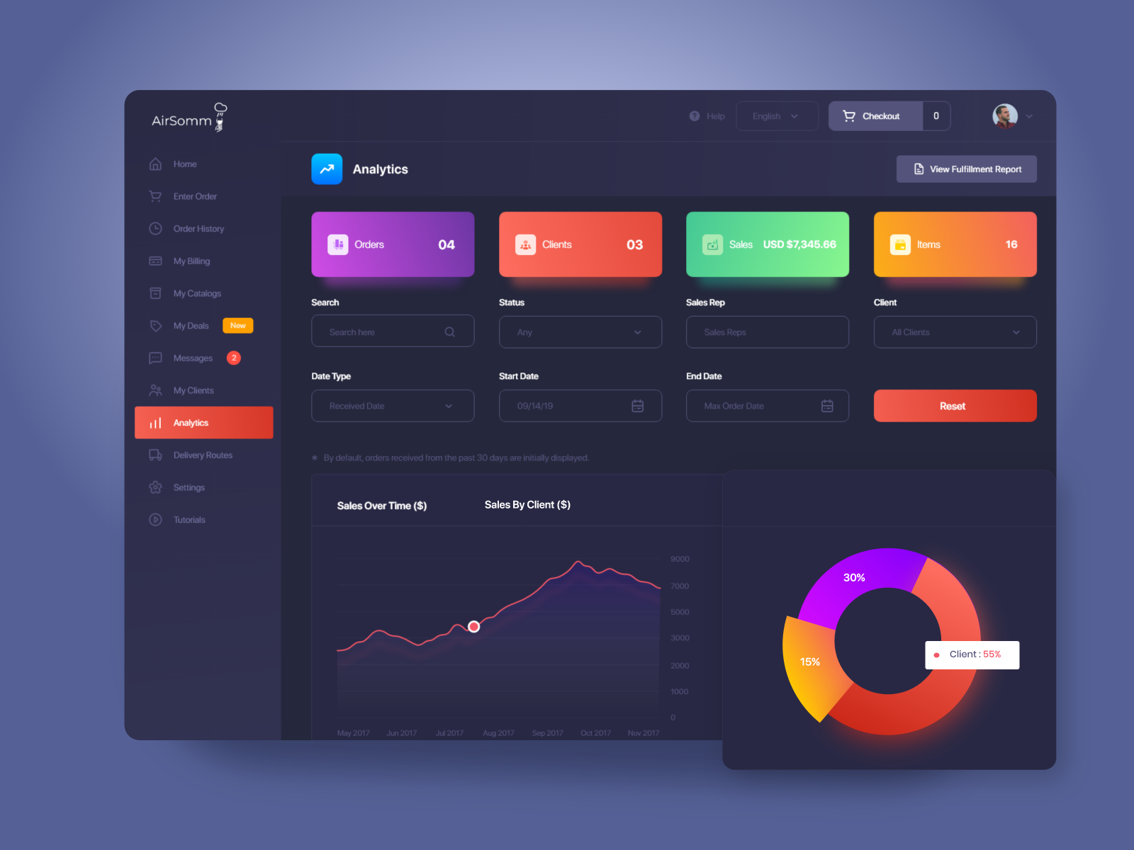 Dashboard Analytic UI Dark Mode by Md Shohanur Rahman for Hook & Hub