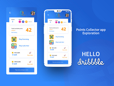 Points Earning App exploration app colorful earn fun game icon minimal play points ui ux web