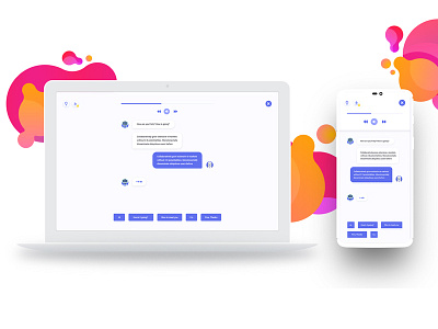 ChatBot screen for Desktop and Mobile app chat chatbot interaction minimal mobile ui user ux website