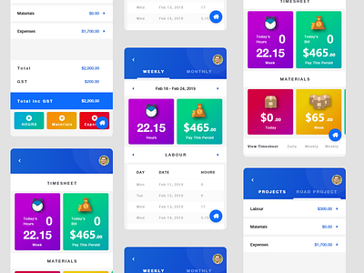 Timesheet app concept