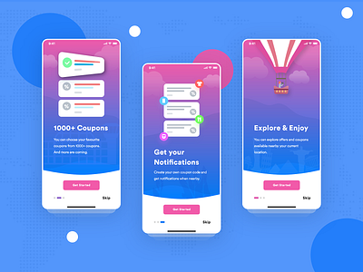 Coupon App onboarding screen