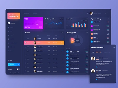 Wallet Dashboard UI Design In progress analytics app clean dark darkblue darkdashboard dashboard digital graph hookandhub landingpage minimal payments sophisticated studio ui user experience ux design ux web webdesign