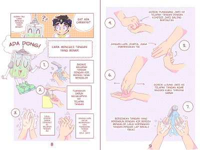 How to Wash Your Hands Properly comic digital art digital comic digital illustration illustration ilustrasi ilustrasi digital komik komik dgital