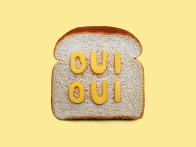 French Bread bread food french funny pastel pun wordplay yellow