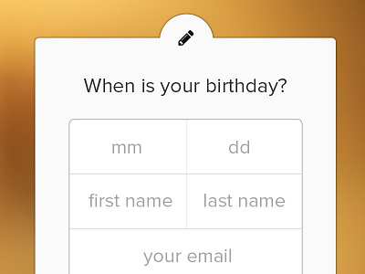 Pledge form birthday form