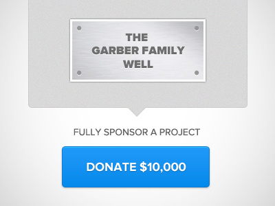 Sponsor a well button plaque