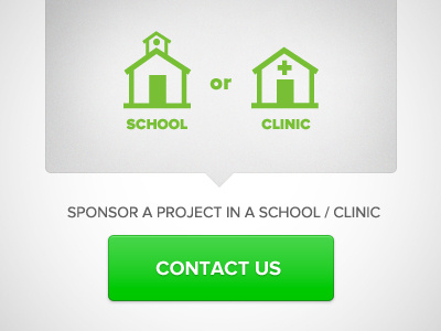 Sponsor a well in a school or clinic button clinic school