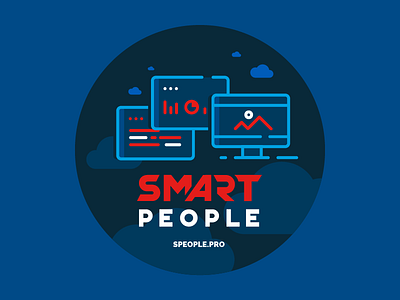 Sticker for SmartPeople icon illustration outline smartpeople sticker