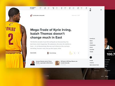 NBA.COM Concept cavaliers concept kyrie irving magazine nba news web