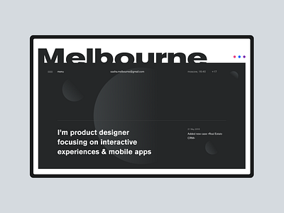Portfolio concept portfolio typography ui web