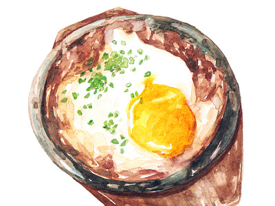 Onsen Tamago, Tokyo 21 days in japan food illustration japan kamakura painting tokyo travel watercolor