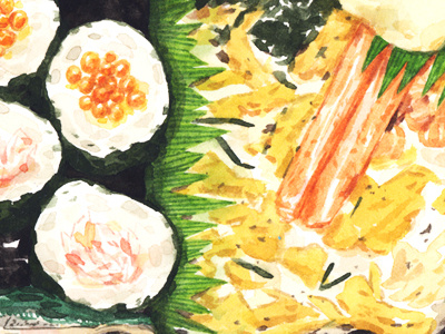 Conbini Bento bento food food illustration illustration japan painting tokyo travel watercolor