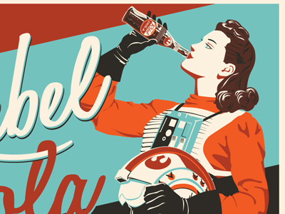 Rebel Cola cola star wars tin sign vintage
