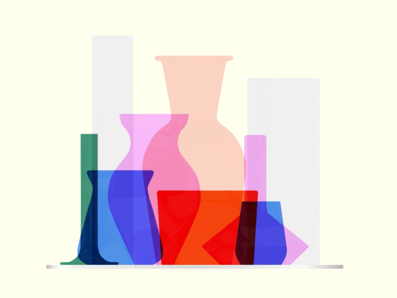 Glass shapes 3d animation geometry glass glass bottle overlay vase