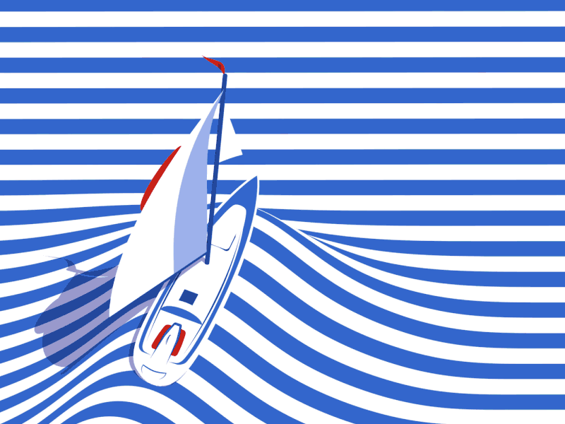 I'll float with you boat cinema4d floating sail stripes water wave
