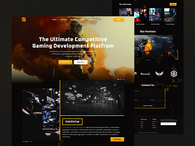 Gaming Landing Page design game gaming gaming landing oage graphic design landing page ui web design