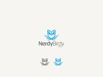 Nerdy Birdy logo design graphic design icon logo vector