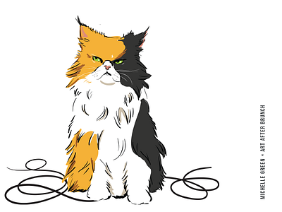 angry kitty art branding cartoon design editorial graphic design illustration poster vector