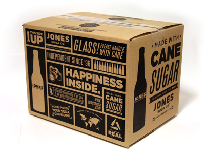 Jones Soda Co. - Product Shipping Box box jones soda jones soda co. packaging shipping shipping box soda