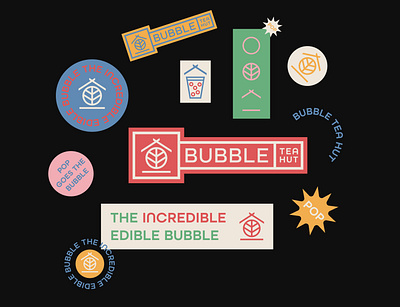 Bubble Tea Hut - Brand Identity brand identity branding bubble tea logo logo design